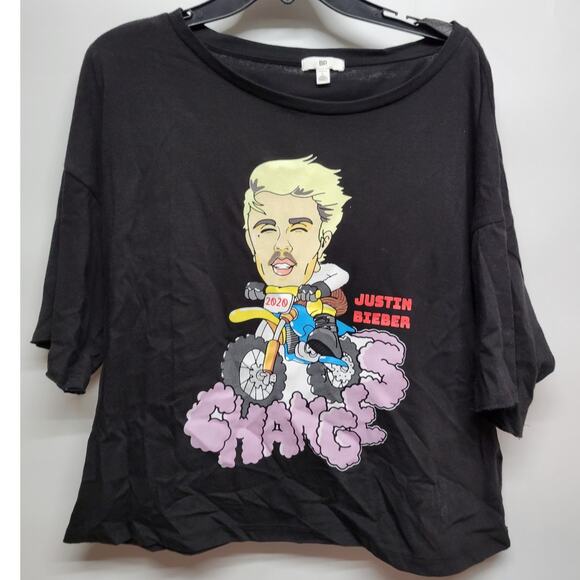 bp Tops - BP. Justin Bieber Oversized Cropped T-shirt Large